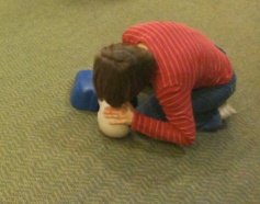 High school CPR class